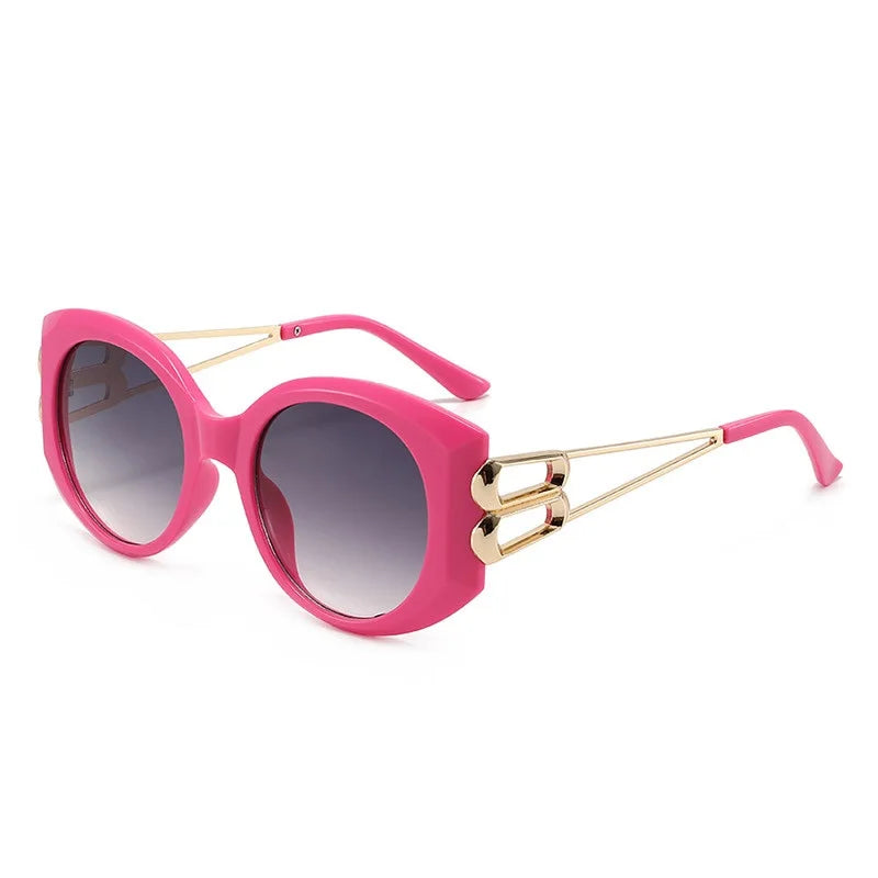 Vintage Oversize Square Hollow Cat Eye Sunglasses
