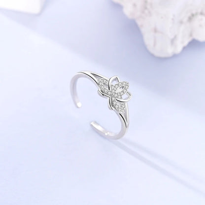 925 Sterling Silver Sparking Wave Star and Moon Rings