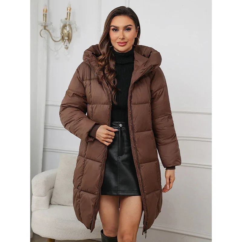 Long Thick Down Cotton Coat