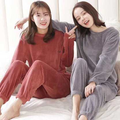 Thickened Loungewear Unisex Homewear Loose Pajama Sets