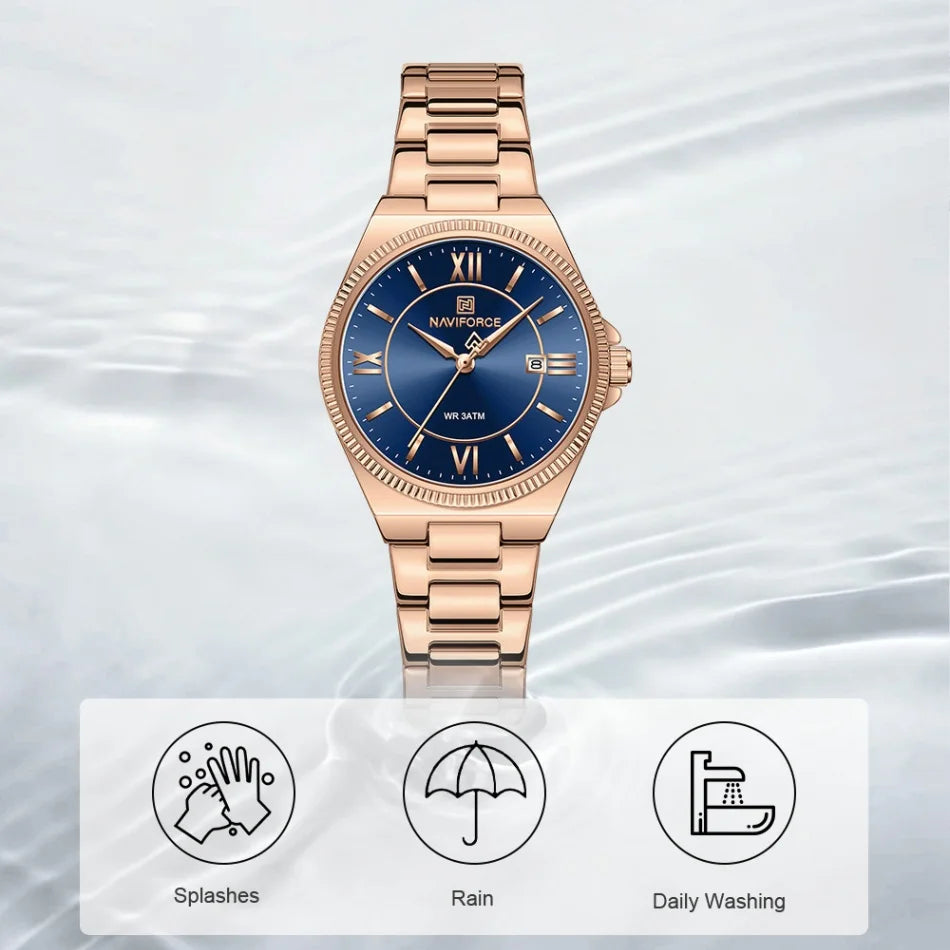 Vintage Display Stainless Steel 3ATM Waterproof Elegant Quartz Watch