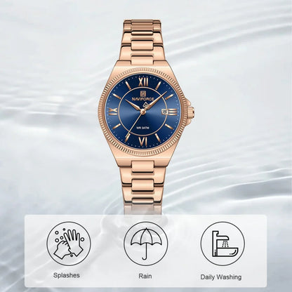 Vintage Display Stainless Steel 3ATM Waterproof Elegant Quartz Watch