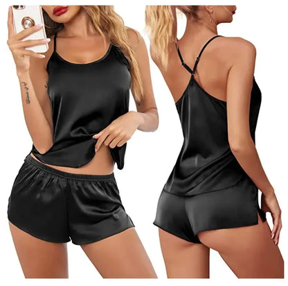 Sexy Lace Satin Pajama Sets