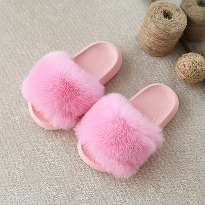 Warm Home Classic Versatile Soft Bottom Causal Fur Slippers