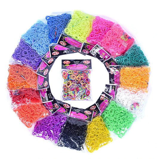 600pcs/lot Colorful Loom Rubber Wristbands Making Kit