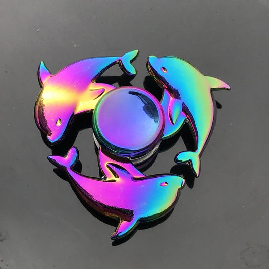 Rainbow Metal Spinner Finger Spinners Stress Anxiety Relief