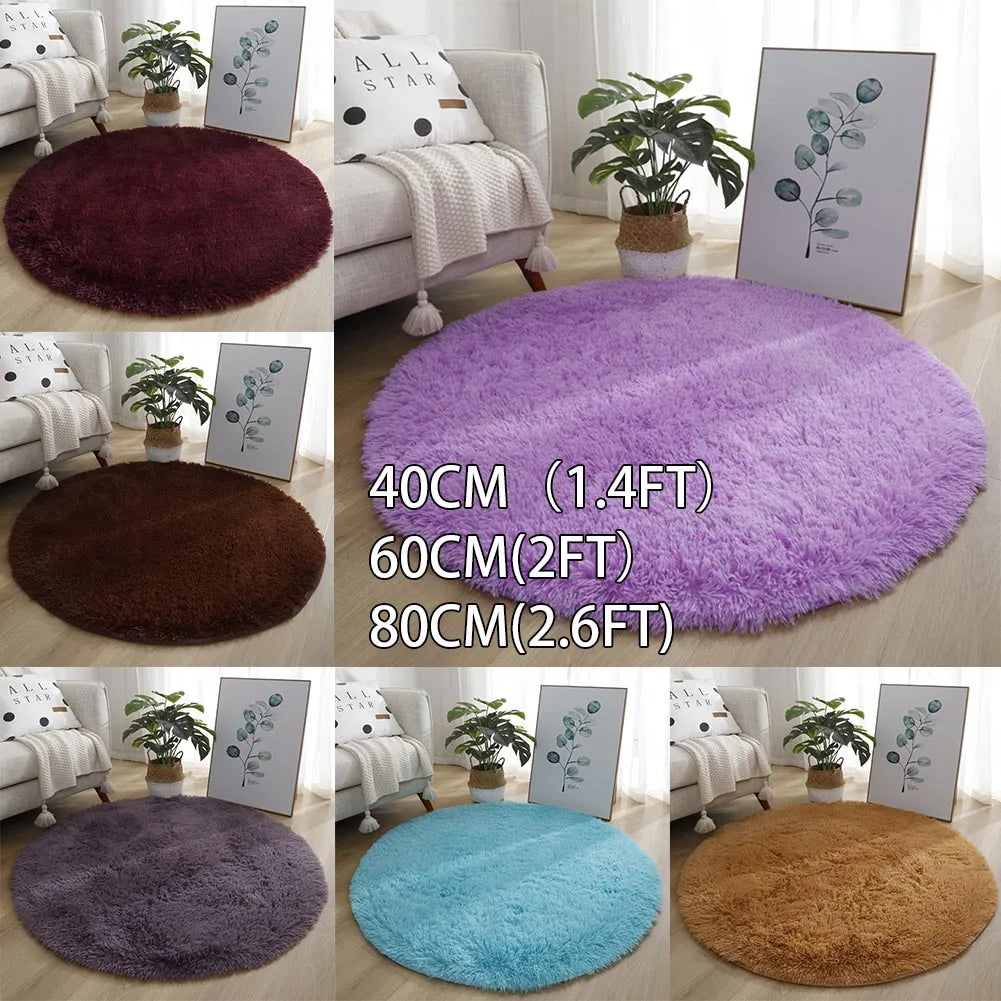 1pc home Rugs Large Shaggy Rug Round Mat