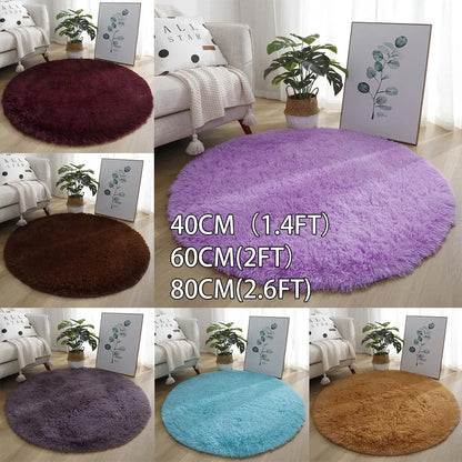1pc home Rugs Large Shaggy Rug Round Mat