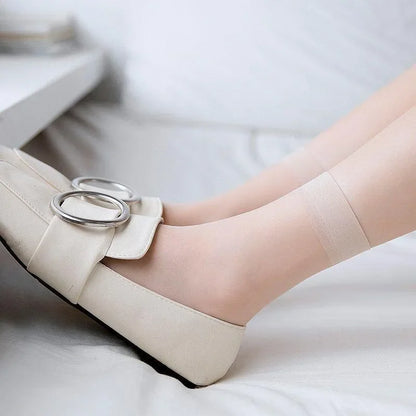 Transparent Thin Crystal Silk Socks