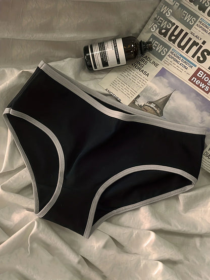 3pcs Mid Waist Japanese Pure Cotton Lingerie