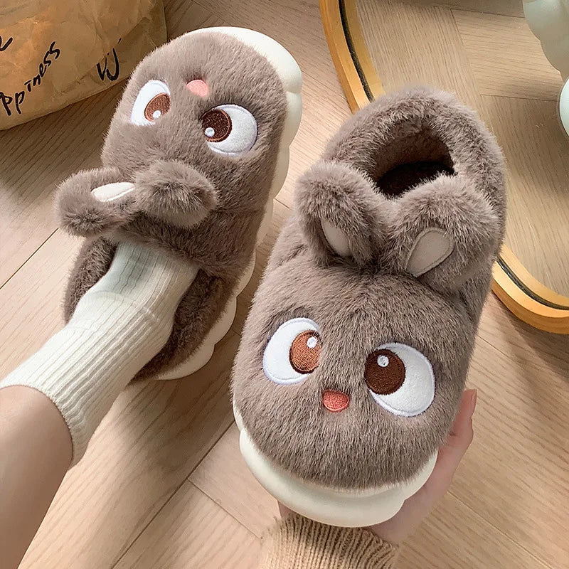 Cotton Winter Indoor Warm and Velvet  Parent-Child Wool Cotton Slippers