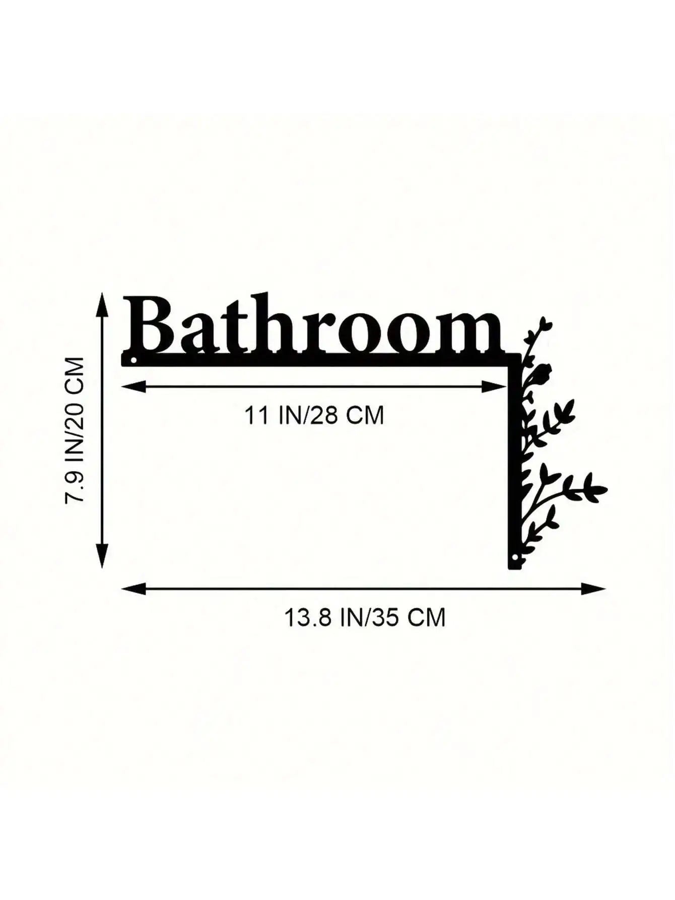 1pc Modern Metal Toilet Door Sign