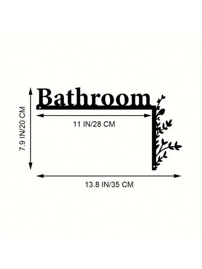 1pc Modern Metal Toilet Door Sign