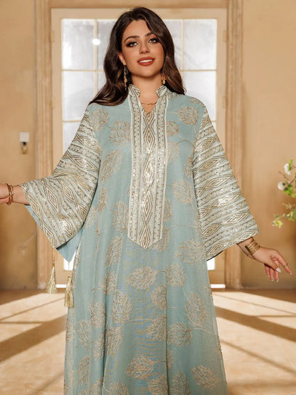 Red Islamic with Gold Detailing Ideal Abayas