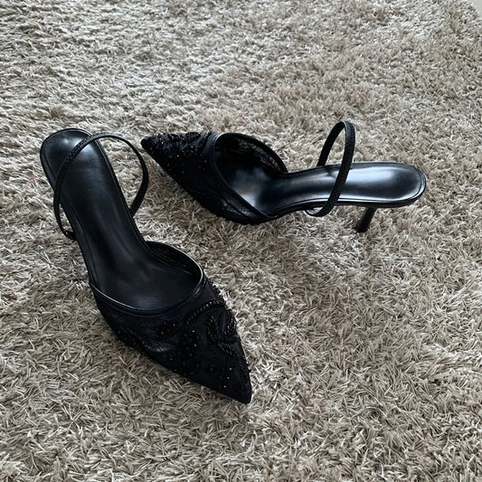 Luxury High Heels Mesh Elegant Shoes