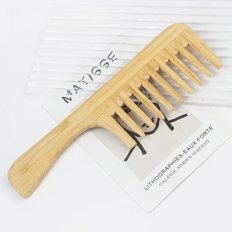 Natural Bamboo Wooden Hair Anti-Static Hair Brush