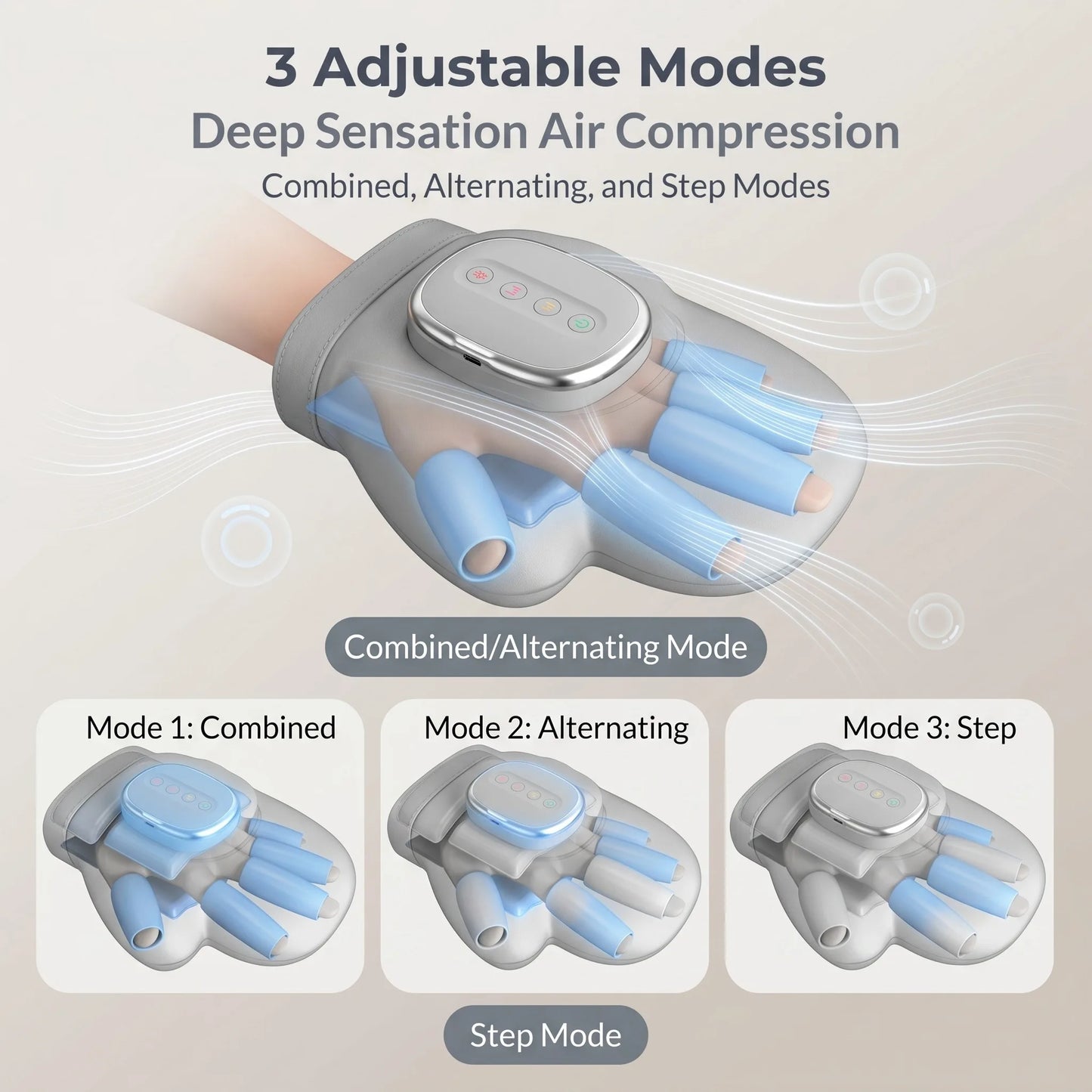 Hand Massager with Airbag Compression Finger Wrist Palm Massage Machine