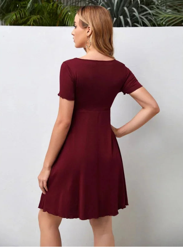 Maternity V-neck Loose Plus Size Pregnant Dress