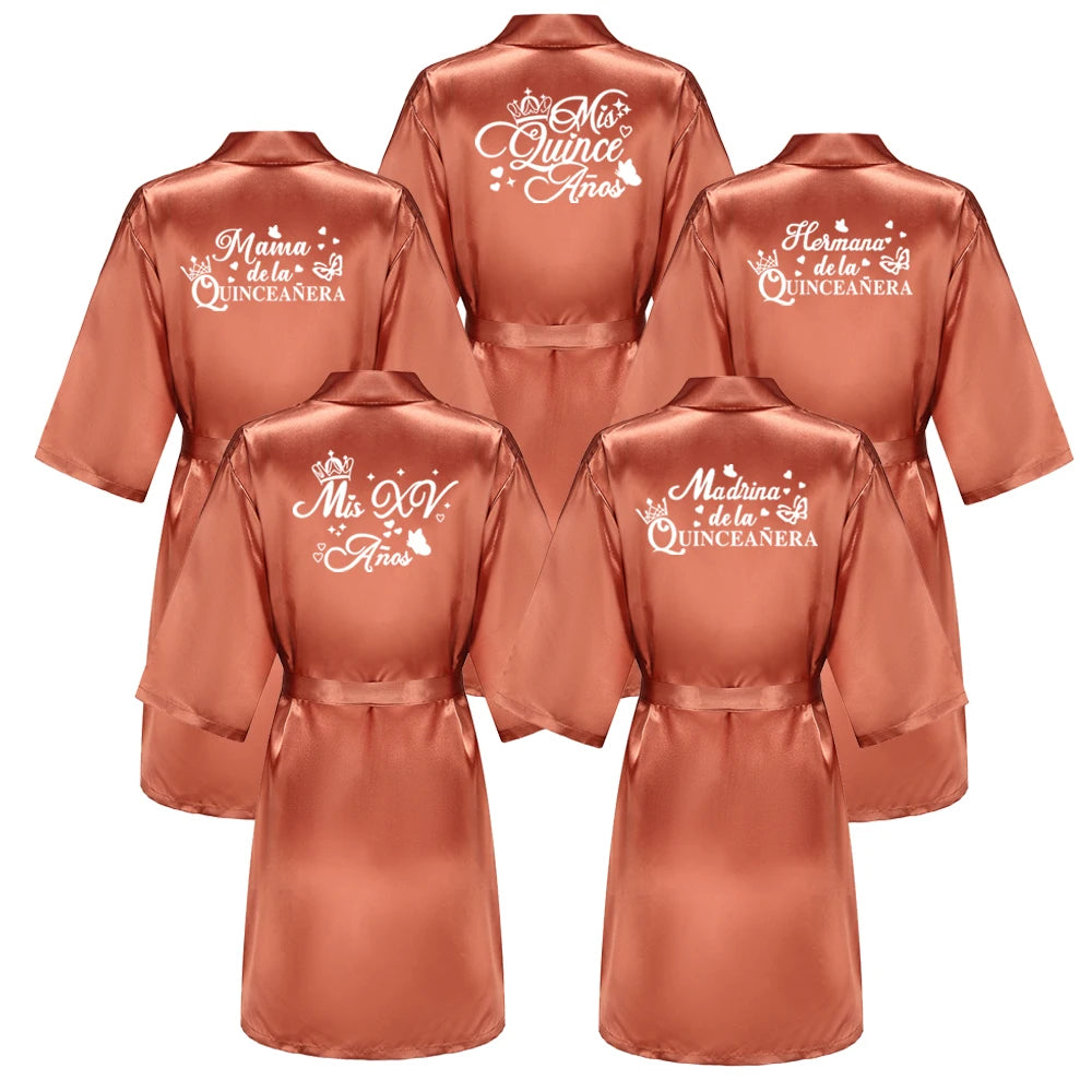 Quinceanera Robes Princess Sweet Girl Royal blue Bathrobe