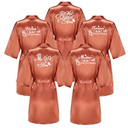 Quinceanera Robes Princess Sweet Girl Royal blue Bathrobe
