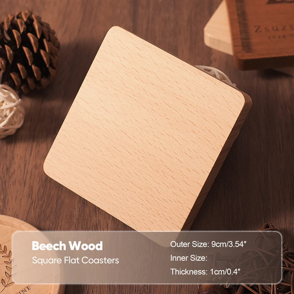 Wood Coasters Beech Coasters Heat Resistant