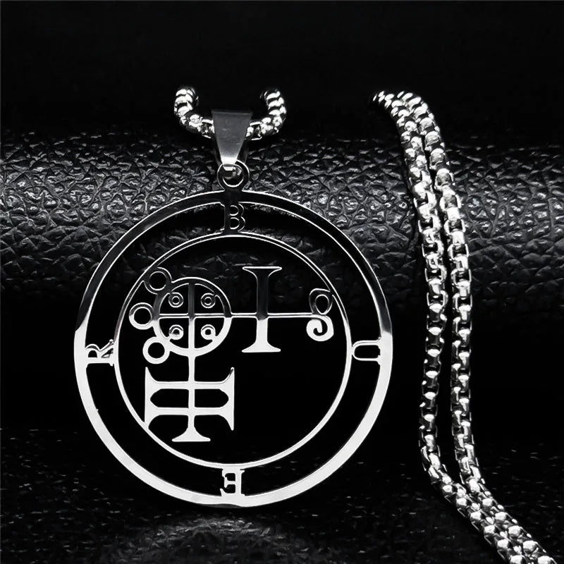 Sigeal Sigil De Lucifer Stainless Steel Satan Necklace