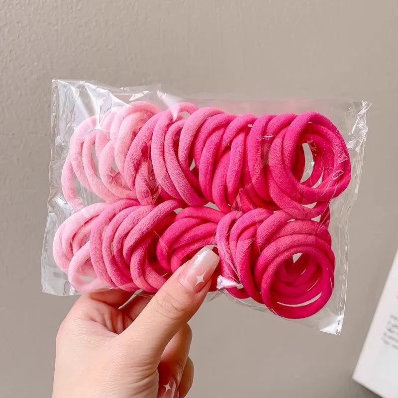 50PCS Colorful Ealstic Nylon Hair Bands