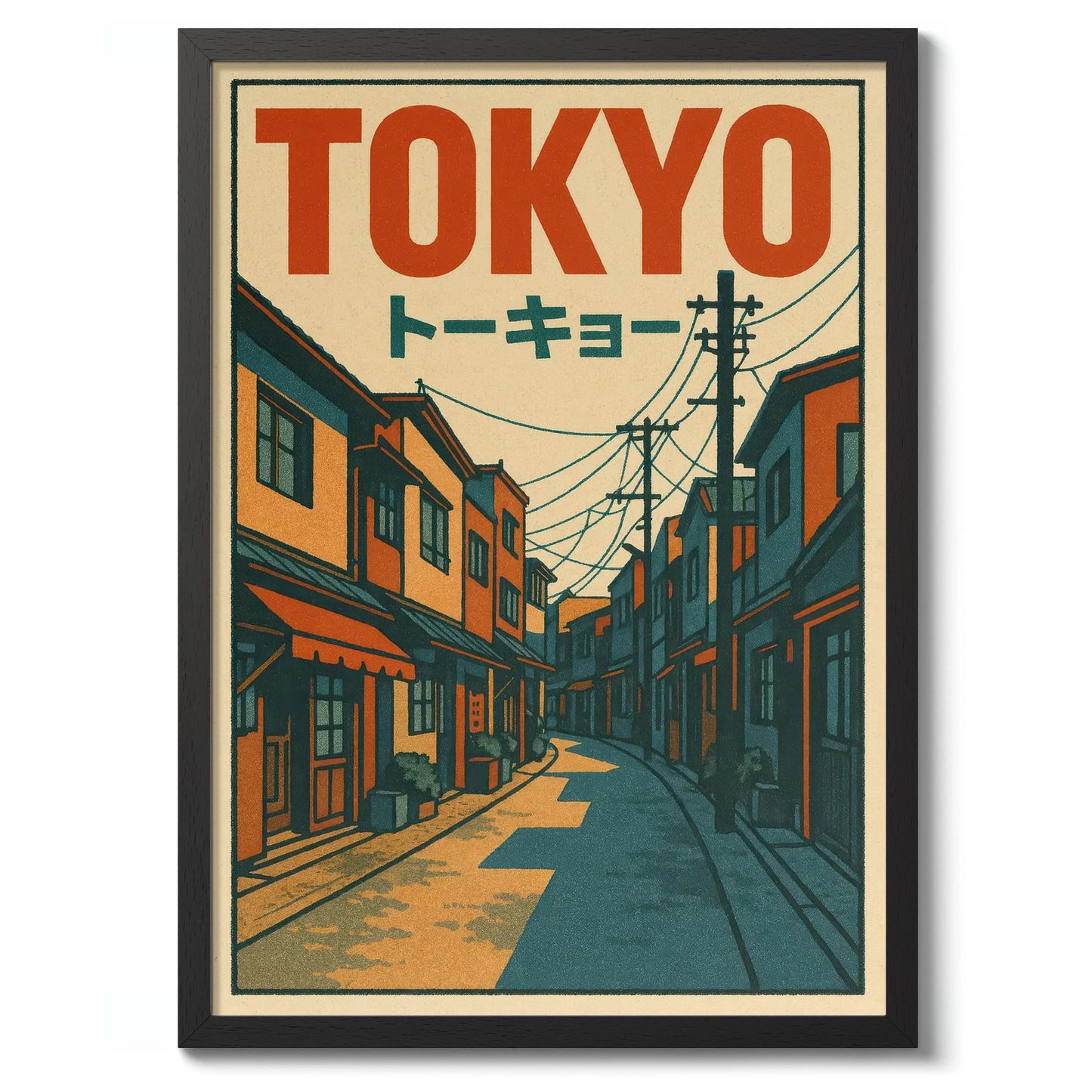 Japanese Tokyo Teahouse Cartoon Canvas Print