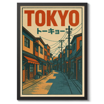 Japanese Tokyo Teahouse Cartoon Canvas Print