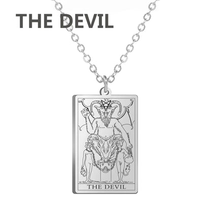 Stainless steel Classic Tarot Pendant Necklace