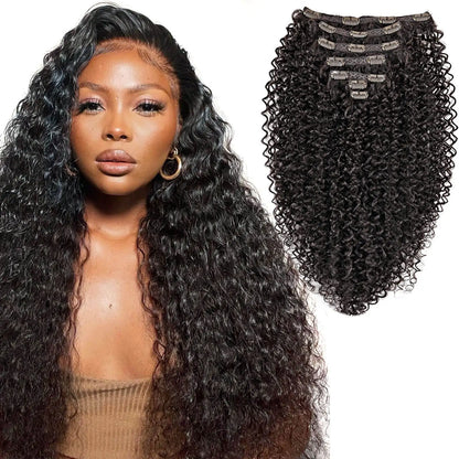 26inch Synthetic Jerry Curly Clip In Hair Extension