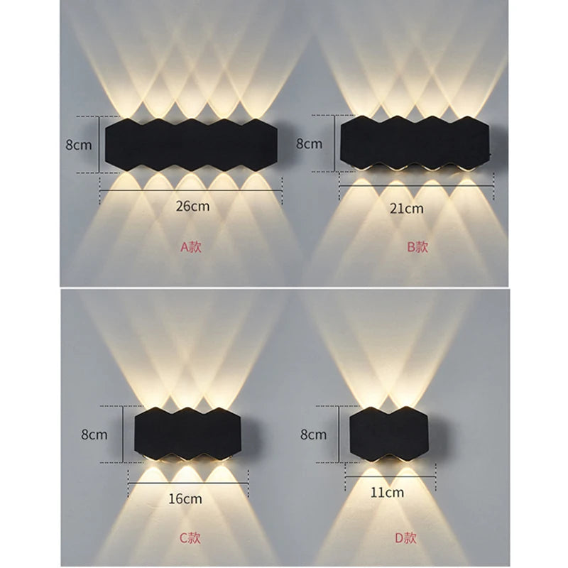 4W 6W 8W Aluminum Minimalist Garden Door LED Wall Light