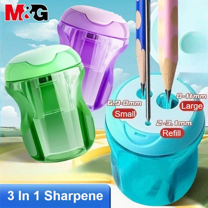 1/3/12pc M&G 3 In 1 Pencil Sharpener with Screw Lid