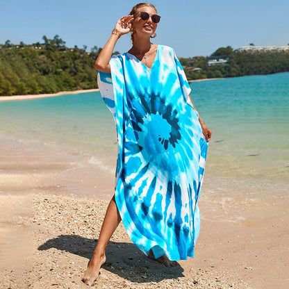 Swimsuit Kaftans Beach Cover Ups Colorful Outfits Dress