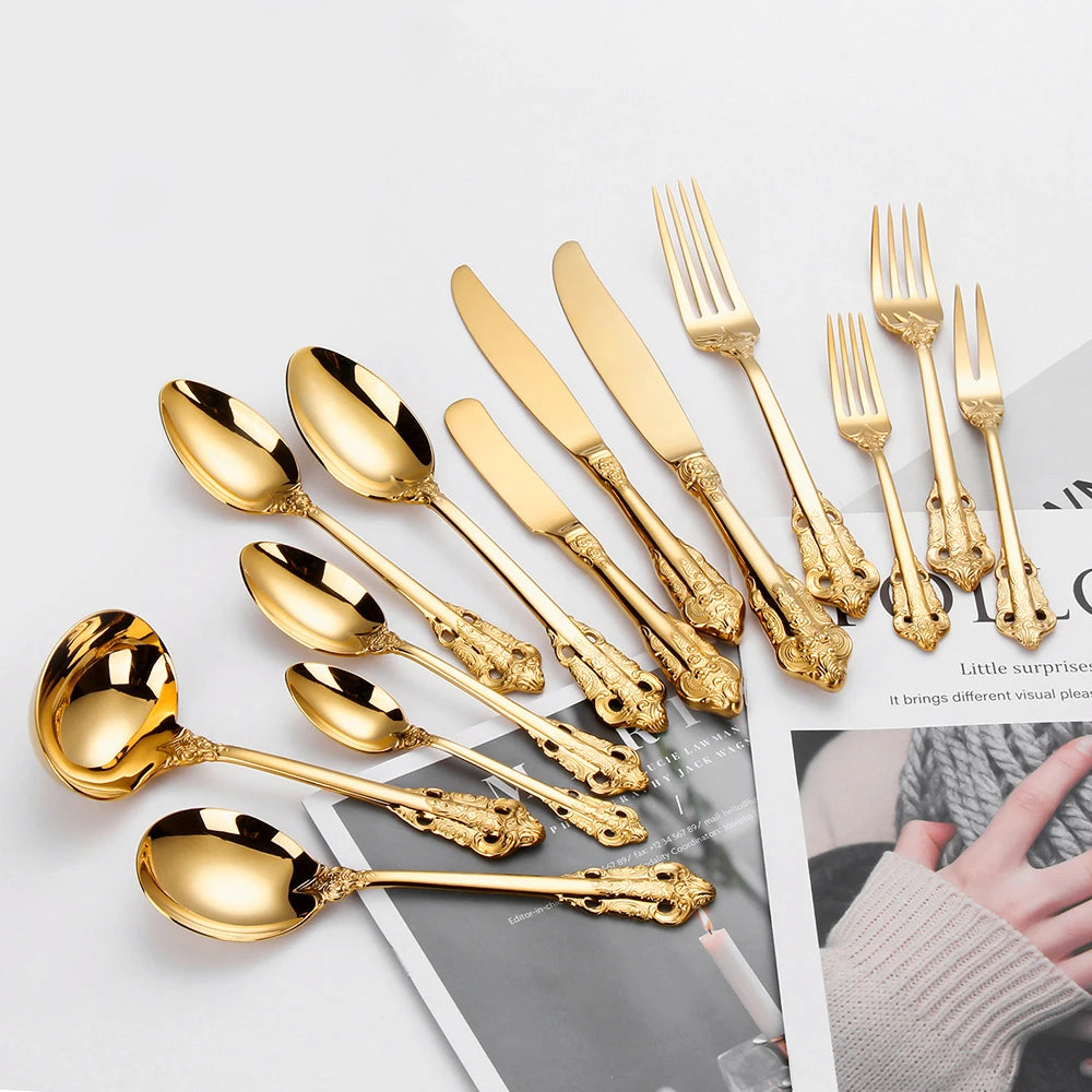 Stainless Steel Silver Flatware Set