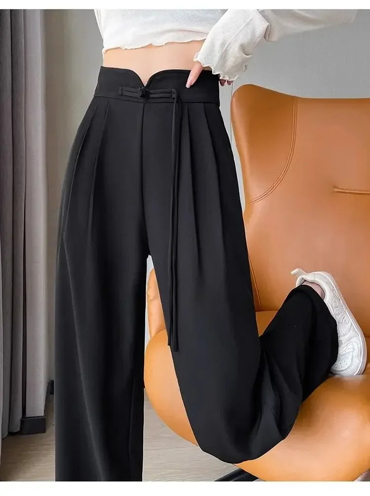 High Waist Casual Wide Leg Pants
