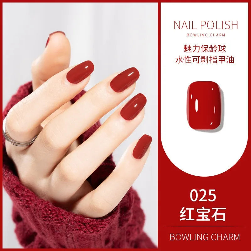 40 Colors Nail Polish Water-based Quick Drying Tearable Nail Art