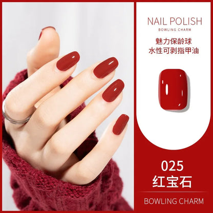 40 Colors Nail Polish Water-based Quick Drying Tearable Nail Art