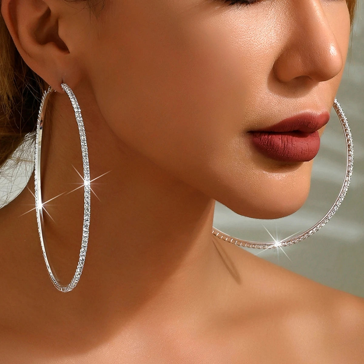 Circle earrings metal earrings
