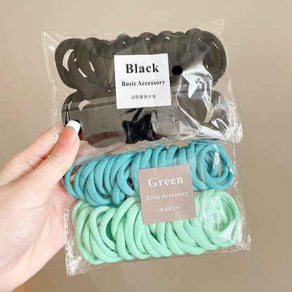 50PCS Colorful Ealstic Nylon Hair Bands