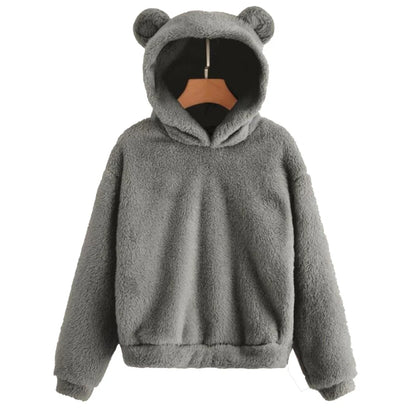 Korean Bear Ears Cute Fluffy Pullover