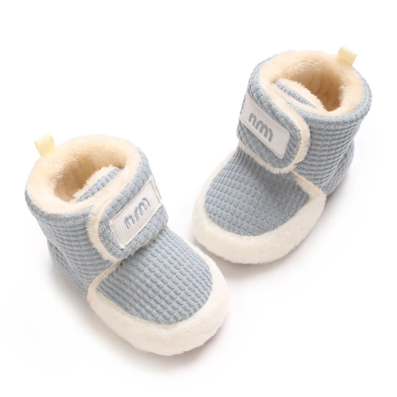 Winter Snow Soft Sole Anti Slip Flat First Walking Baby Shoes -+0-18