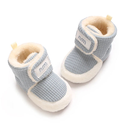 Winter Snow Soft Sole Anti Slip Flat First Walking Baby Shoes -+0-18