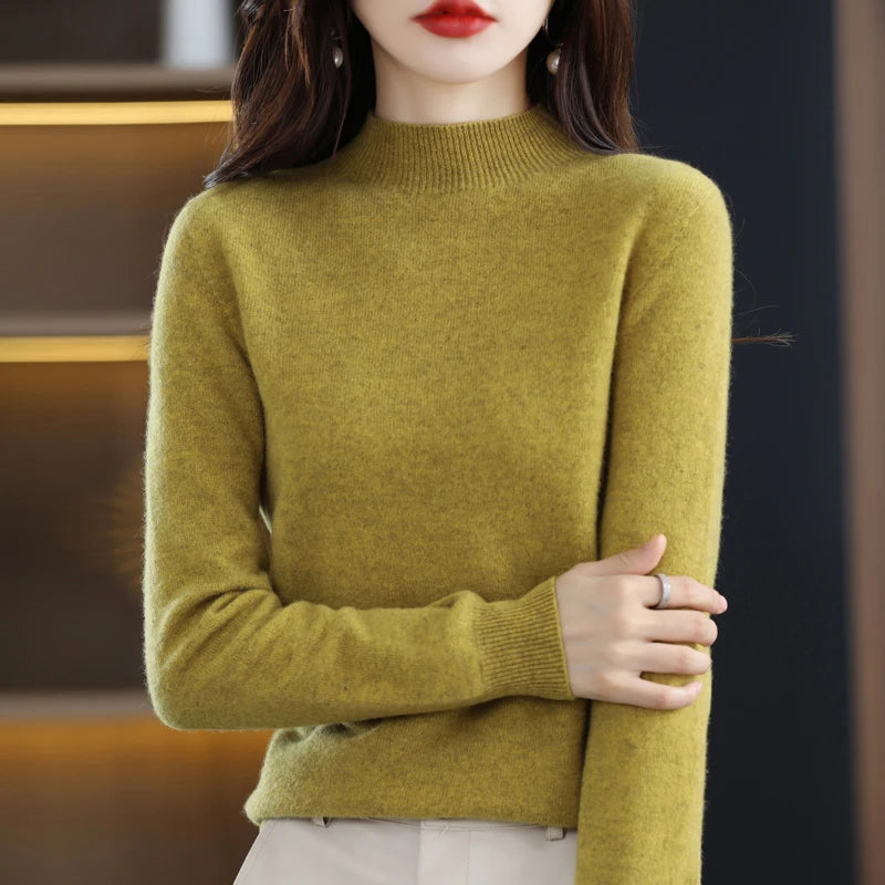 Wool Half-neck Cashmere Sweater