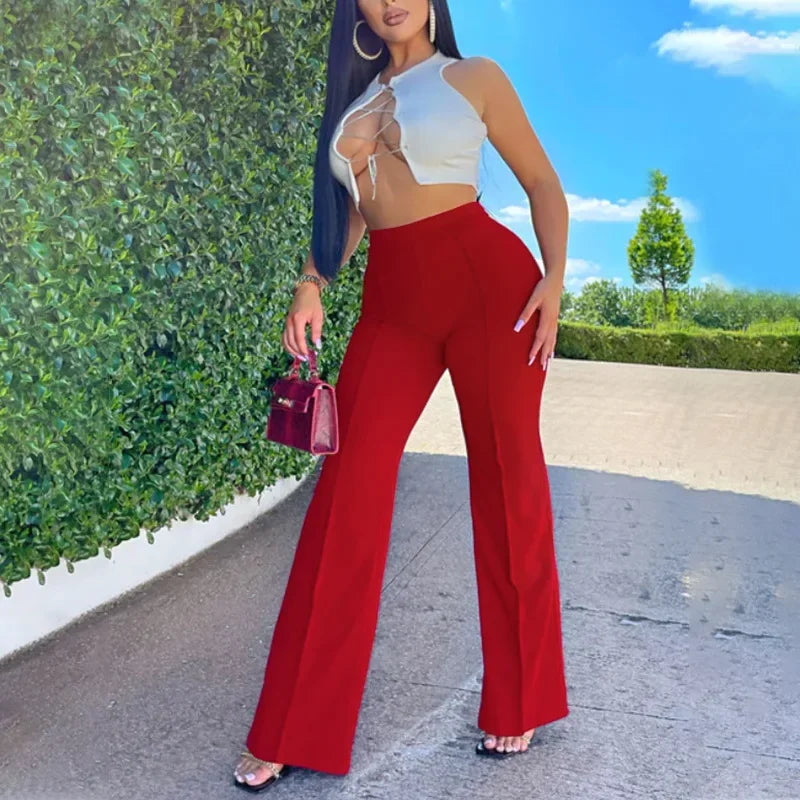 Flare Slim Straight Bell Bottom Pants