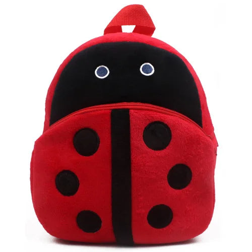 3D School Bags Cartoon Print Plush Kids Backpack Kindergarten Mini Bag