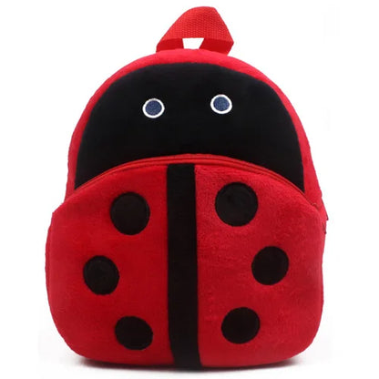 3D School Bags Cartoon Print Plush Kids Backpack Kindergarten Mini Bag