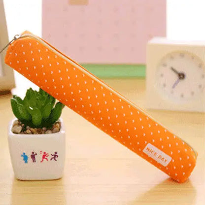Candy Striped Polka Dot Pencil Case Small