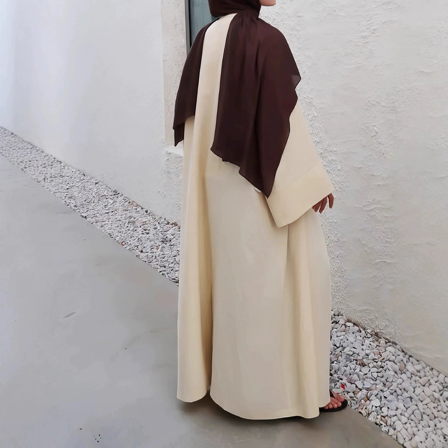 Turkish Muslim Loose Casual Lace-ups Cardigan Luxury Maxi Dress Abaya