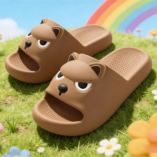 Soft Sole Cute Dog EVA Non Slip Platform Slippers